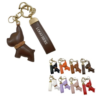 Pu Dog Shaped Car Keychain