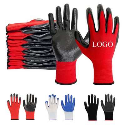 Nitrile Anti-slip Labor Protection Gloves for Construction Site