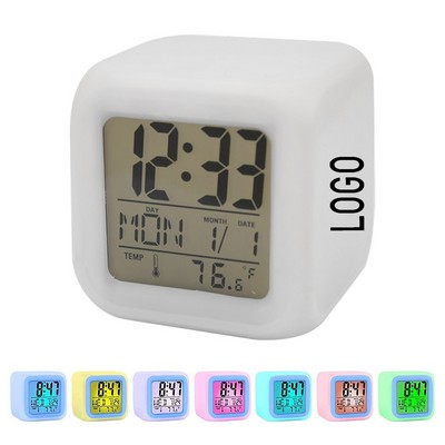 Multifunctional Square Color LED Digital Clock