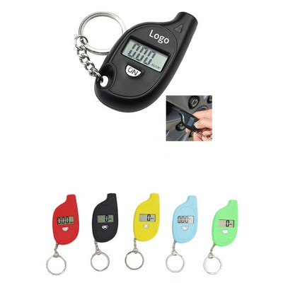 Mini Digital Tire Pressure Gauge With Keychain