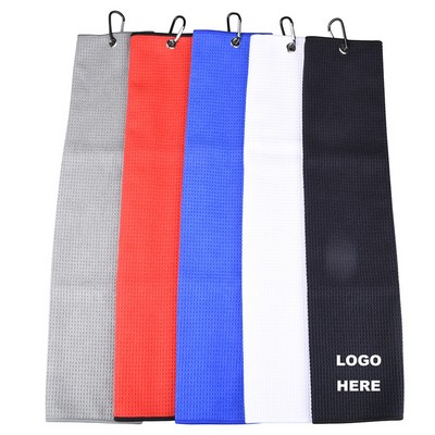 Clip On Golf Bag Microfibre Waffle Towel