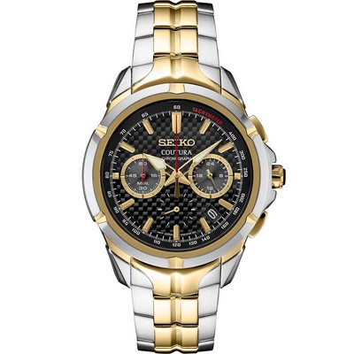 Seiko Coutura TT Quartz Chronograph Black Dial Watch