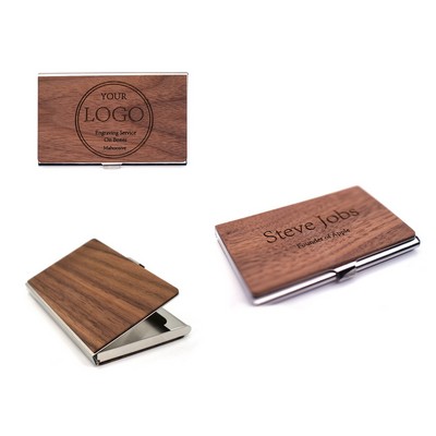 Wooden Credit Card Holder Name Card Holder