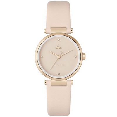 Lacoste™ Ladies Orba Watch w/Carnation Gold Ip Case & Blush Pink Leather Strap