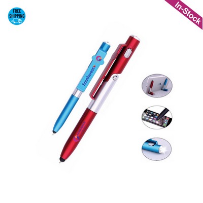 Folding Stylus Pen with Light and Phone Stand