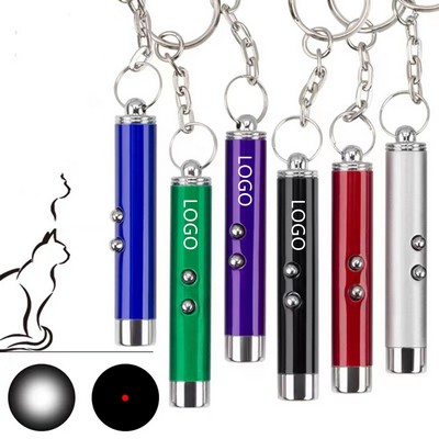 2 In 1 Mini Cat Toy Laser Pointer LED Light