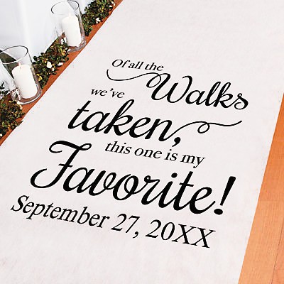 Custom Printed Poly Aisle Runner - Single Color Print