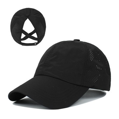 Quick-drying ponytail baseball cap