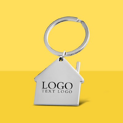 Custom House Shape Metal Key Tag