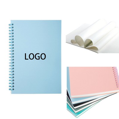 A5 Thick Plastic Hardcover Spiral Notebook