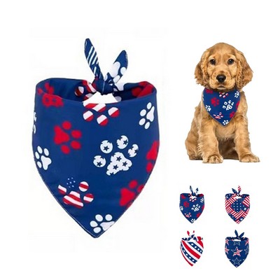 Independence Day Pet Dog Triangle Drool Towel