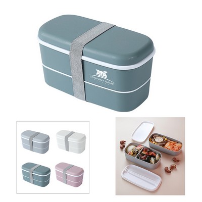 Plastic Double Layer Bento Lunch Box