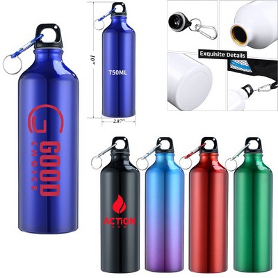 25 OZ Aluminum Water Bottle with Carabiner