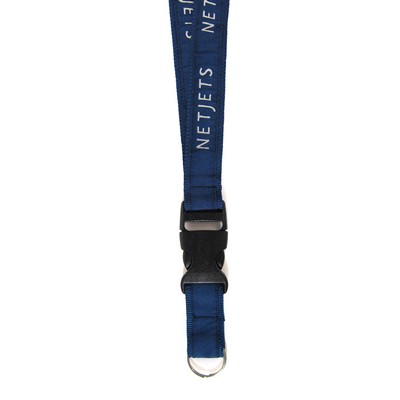 1" Woven Detachable Lanyard w/ Split Ring - "Elite" Weave