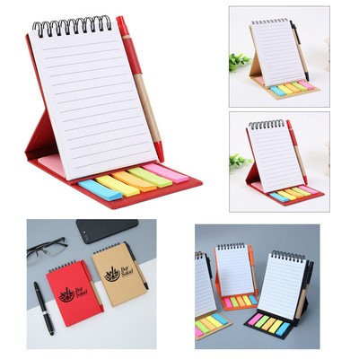 Coil Memo Pad w/ Sticky Notes & Pen