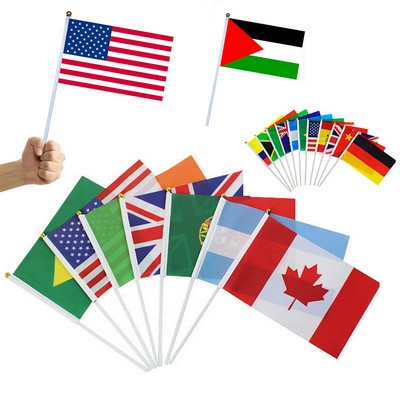 5"x8" Custom Hand Held Waving Stick Flag