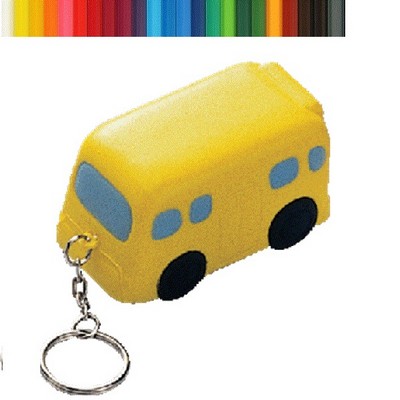 Cartoon Bus Stress Reliever Keychain