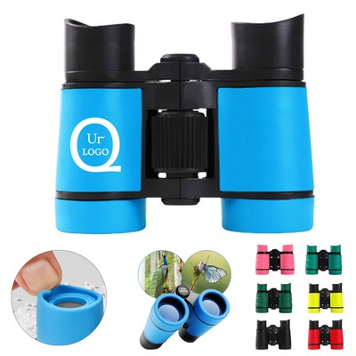 4X Magnification Toy Children Binoculars W / Storage Bag