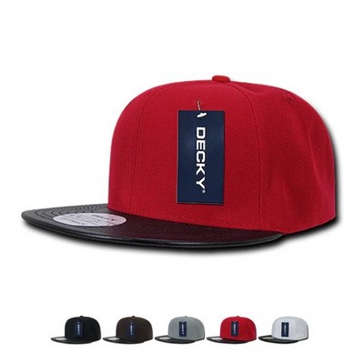 Decky Snapback Cap w/Vinyl Brim