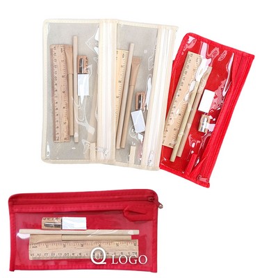 Stationery Set W/Zipper Pencil Case