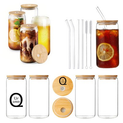 16Oz 4 Packs Can Glass Cups