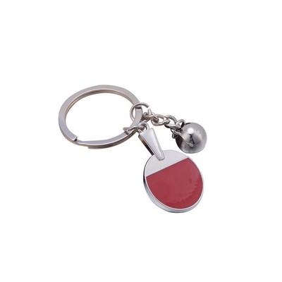 Zinc Alloy Table Tennis Ping-Pang Keychain Charm