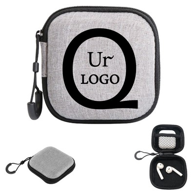 Square Earphone Carrying Case