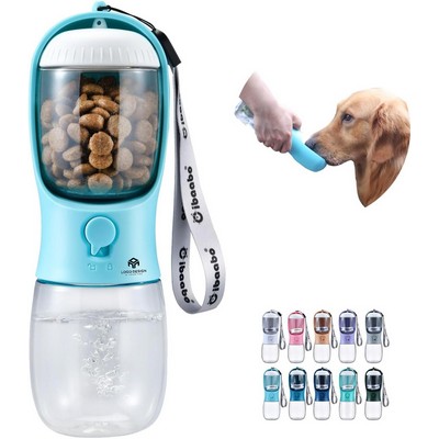 Dog Water Bottle Detachable Food Container