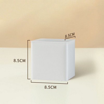 Wide-Mouth Cube Tin Box with Embedded Lid