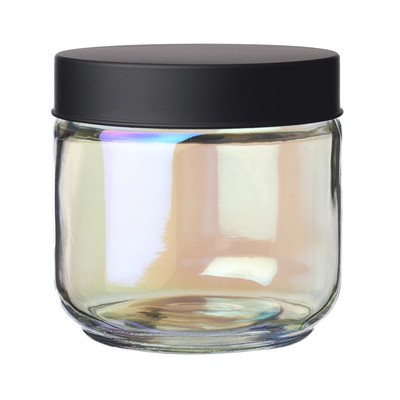 Iridescent Glass Storage Jars