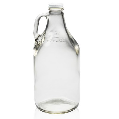 64 oz Clear Glass Beer Growlers