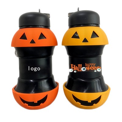 Halloween Pumpkin Shape Silicone Folding Mug