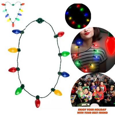 Light Up Christmas LED Necklaces