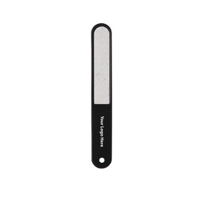 Black Stainless Steel Nail File With Anti-Slip Handle