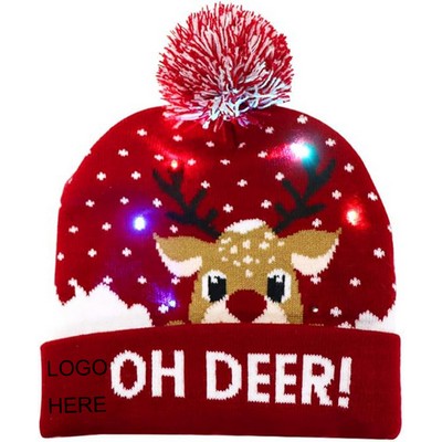 Light up Xmas Knit Cap