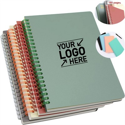 Solid Color Waterproof Spiral Journal Notebook