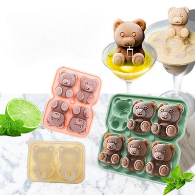 Bear silicone Ice cube tray