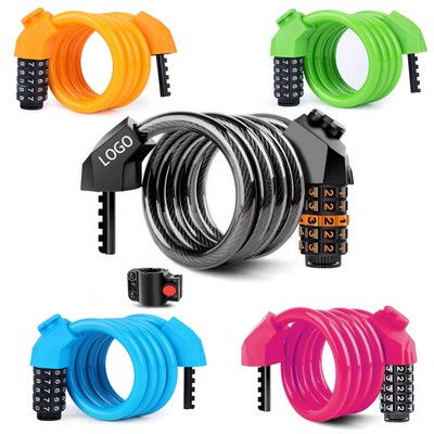 Anti-Theft 5 Digits Combination Bicycle Cable Lock