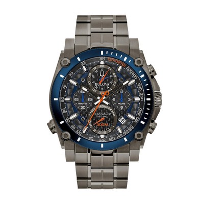 Bulova Watches Men's Precisionist Sport Bracelet Watch w/Blue Details