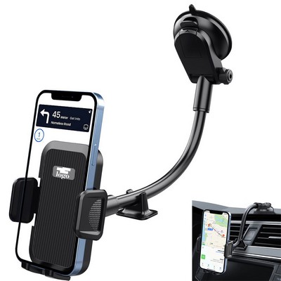 Car Windshield Gooseneck Phone Holder Suction Cup Mount