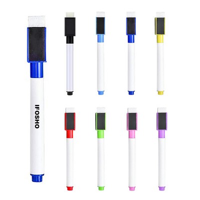 Magnetic Dry Erase Marker with Eraser Cap Fine Tip Whiteboard Marker for Teachers Office School