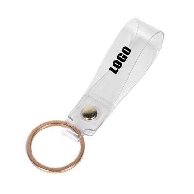 Clear PVC Keychain Key Ring