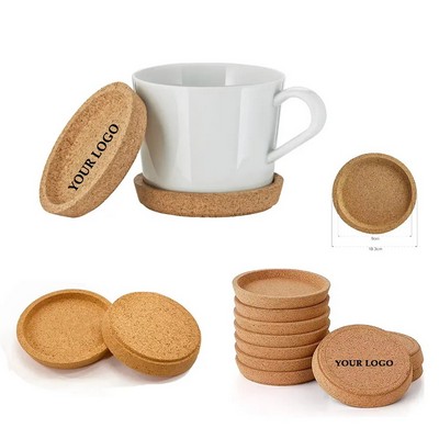 Round Cork Glass Coasters