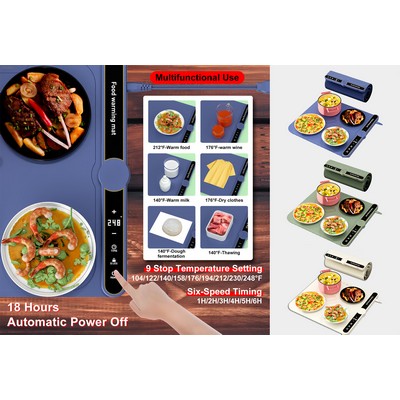 Food Warming Mat Electric Warming Tray Roll Up Food Warmers for Parties Buffet-Small size