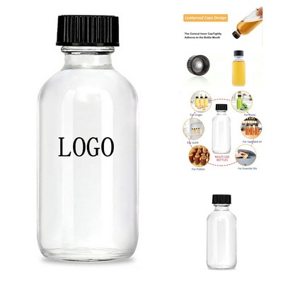 2 Oz Small Glass Bottle With Lid