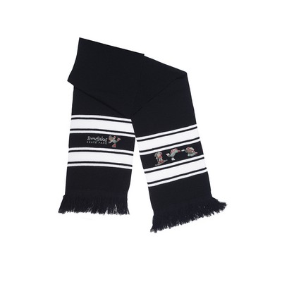 Prime Line Stripe Knit Scarf