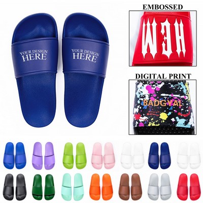 Custom Pure Color Adult Comfort Slippers for Indoor and Outdoor