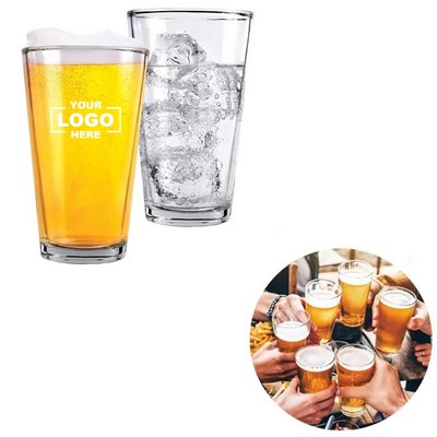 Pint Beer Glasses 16 oz Set