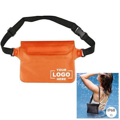 Colorful Waterproof Fanny Pack with Black Waist Strap