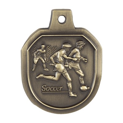 1.5" Male Soccer Stock Die Cast Medal